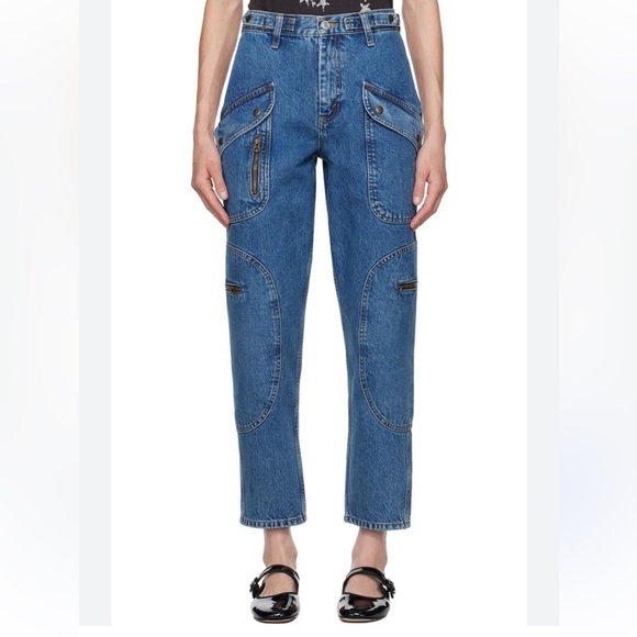 Re/Done Denim - NWT RE/DONE Racer Taper Speedway Jean in blue organic rigid denim. Women’s Sz 29